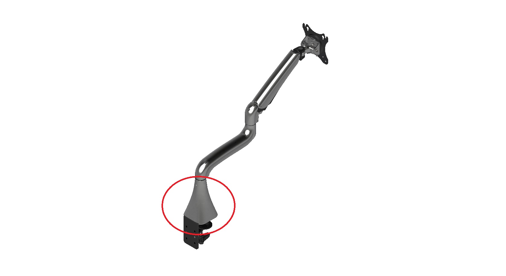 Gas Spring Single Monitor Arm Desk Mount for LCD Screen with Mini New Desk Clamp