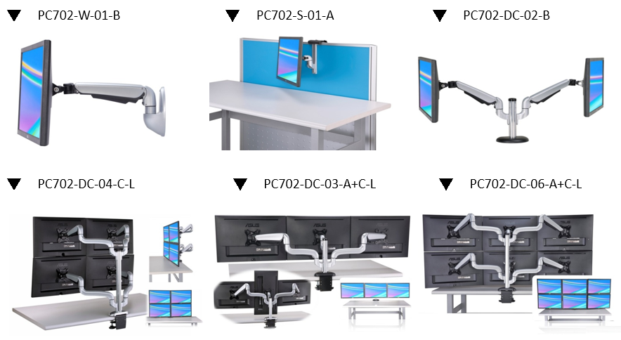 Adjustable Gas Spring Monitor Arm