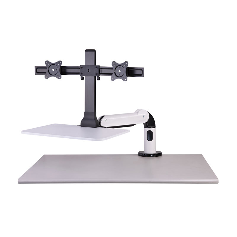 Classic 1 Top / 1-tier Sit-Stand Workstation with Single or Dual Monitors Arm Set