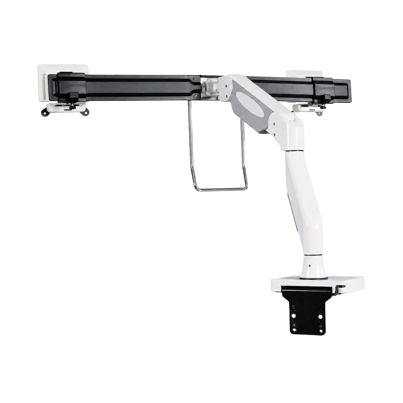 Dual Monitor Desk Mount with Crossbar & Handle