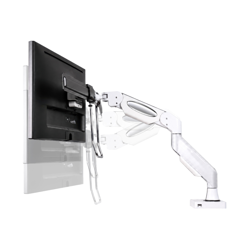 Dual Monitor Desk Mount with Crossbar & Handle