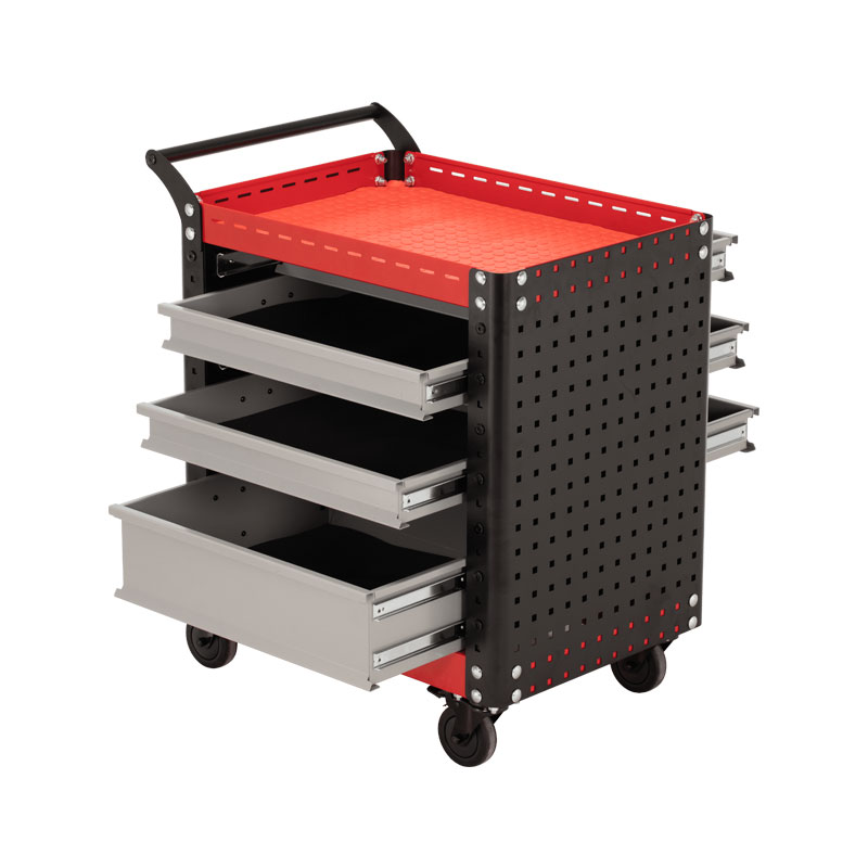 Mobile Tool Cart with 6 two way pull-out drawers